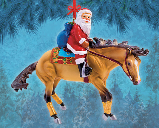 Santa Reindeer Ornament